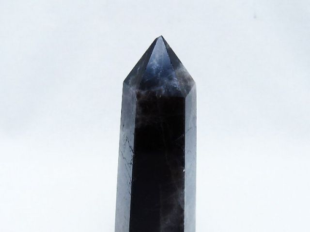 モリオン 純天然 黒水晶 六角柱 [t401-4551]