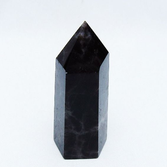 モリオン 純天然 黒水晶 六角柱 [t401-4575]