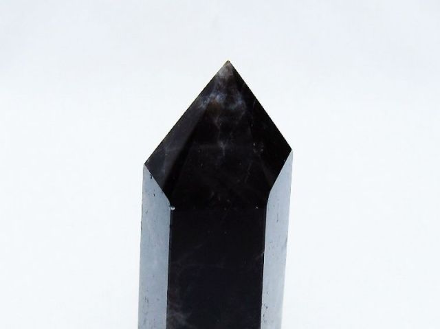 モリオン 純天然 黒水晶 六角柱 [t401-4575]