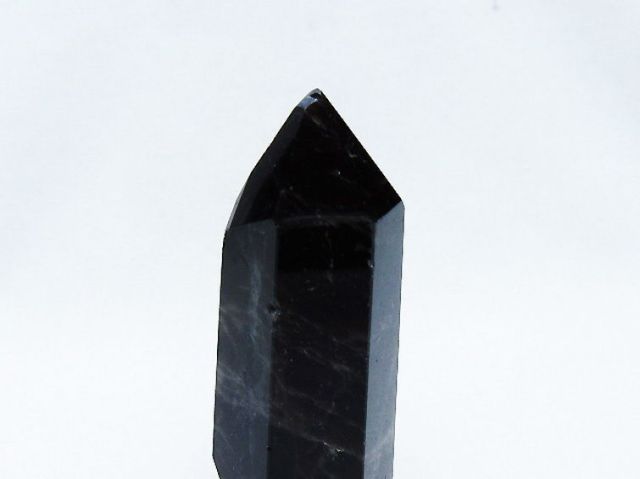 モリオン 純天然 黒水晶 六角柱 [t401-4583]
