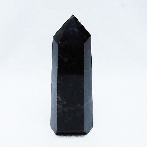 モリオン 純天然 黒水晶 六角柱 [t401-4590]