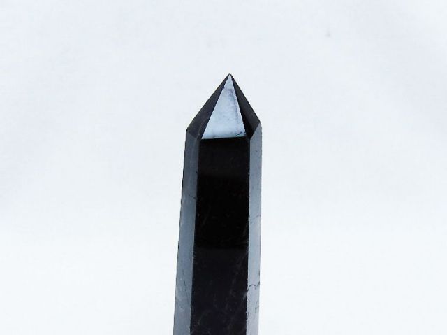 モリオン 純天然 黒水晶 六角柱 [t401-4594]