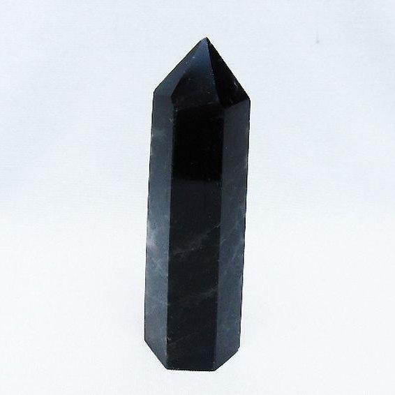 モリオン 純天然 黒水晶 六角柱 [t401-4597]