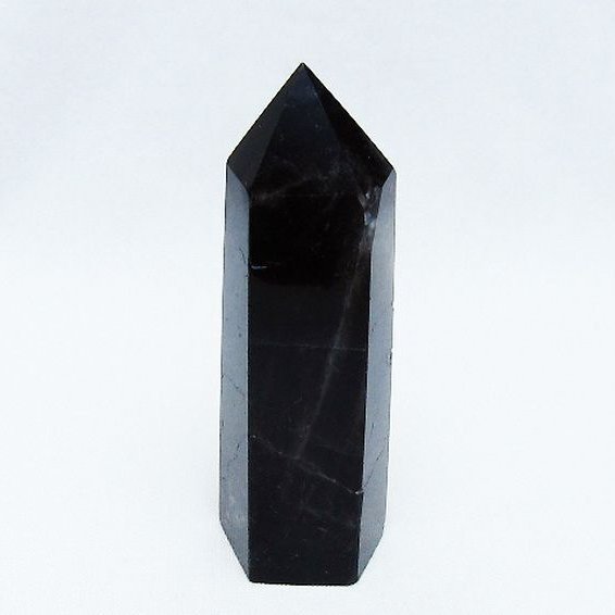 モリオン 純天然 黒水晶 六角柱 [t401-4610]