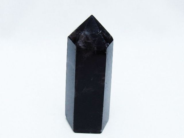 モリオン 純天然 黒水晶 六角柱 [t401-4614]