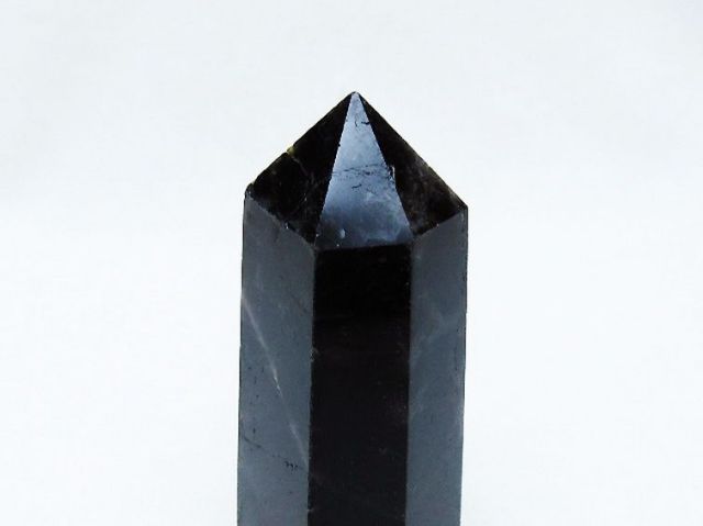 モリオン 純天然 黒水晶 六角柱 [t401-4614]