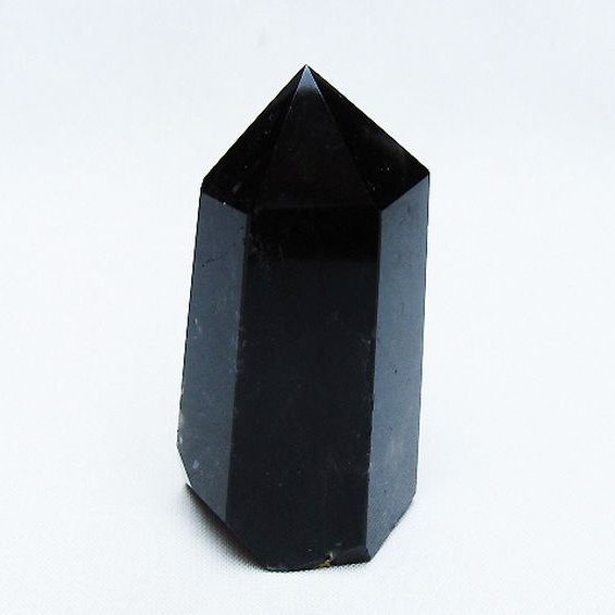 モリオン 純天然 黒水晶 六角柱 [t401-4617]