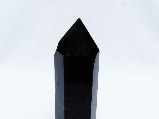 モリオン 純天然 黒水晶 六角柱 [t401-4631]