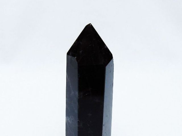 モリオン 純天然 黒水晶 六角柱 [t401-4632]