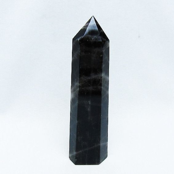 モリオン 純天然 黒水晶 六角柱 [t401-4711]