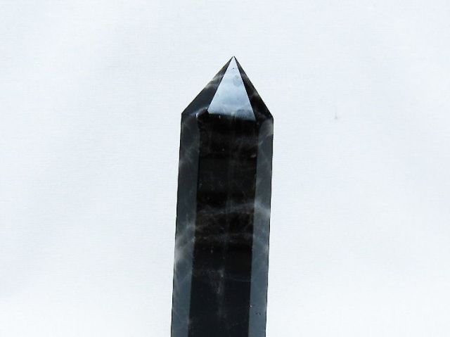 モリオン 純天然 黒水晶 六角柱 [t401-4711]