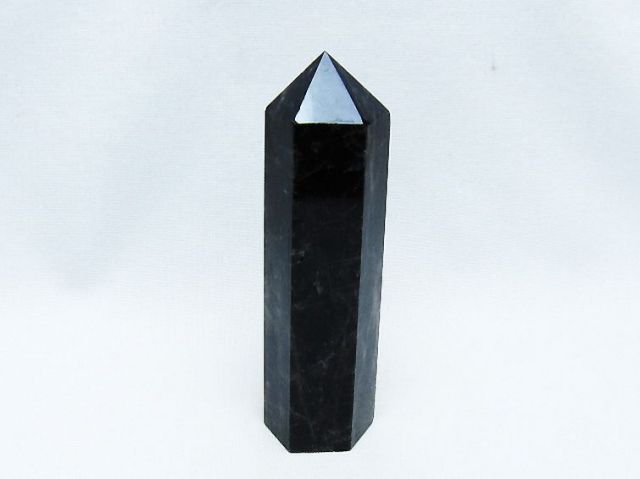 モリオン 純天然 黒水晶 六角柱 [t401-4724]