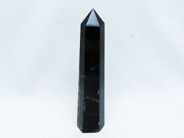モリオン 純天然 黒水晶 六角柱 [t401-4733]