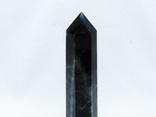 モリオン 純天然 黒水晶 六角柱 [t401-4733]