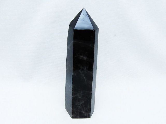モリオン 純天然 黒水晶 六角柱 [t401-4736]