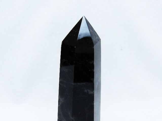 モリオン 純天然 黒水晶 六角柱 [t401-4736]