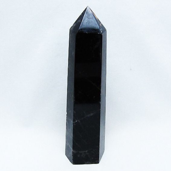 モリオン 純天然 黒水晶 六角柱 [t401-4739]