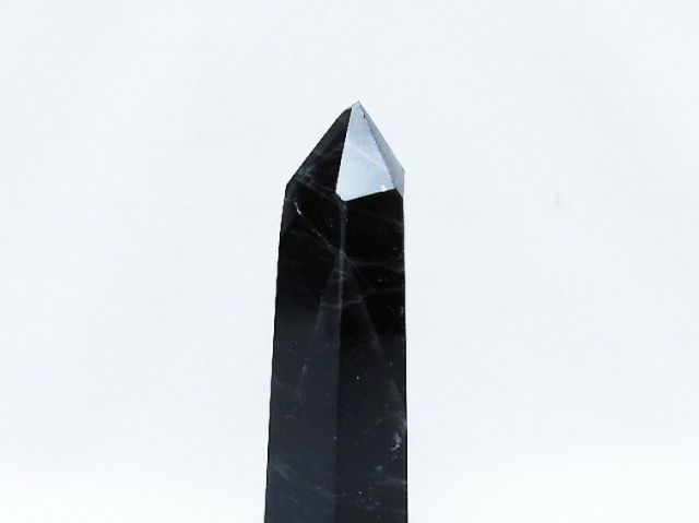 モリオン 純天然 黒水晶 六角柱 [t401-4751]