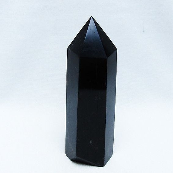 モリオン 純天然 黒水晶 六角柱 [t401-4762]