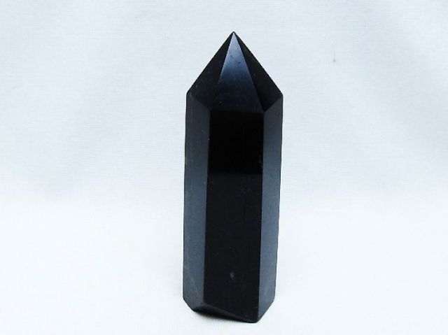 モリオン 純天然 黒水晶 六角柱 [t401-4762]