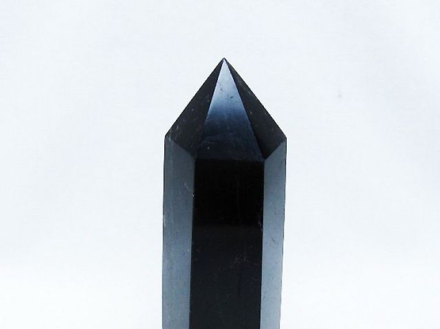 モリオン 純天然 黒水晶 六角柱 [t401-4762]