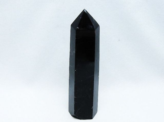 モリオン 純天然 黒水晶 六角柱 [t401-4777]