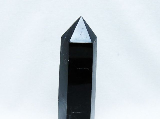 モリオン 純天然 黒水晶 六角柱 [t401-4777]