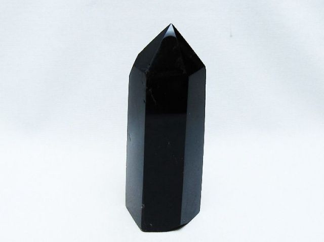 モリオン 純天然 黒水晶 六角柱 [t401-4790]
