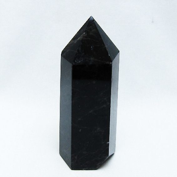 モリオン 純天然 黒水晶 六角柱 [t401-4796]