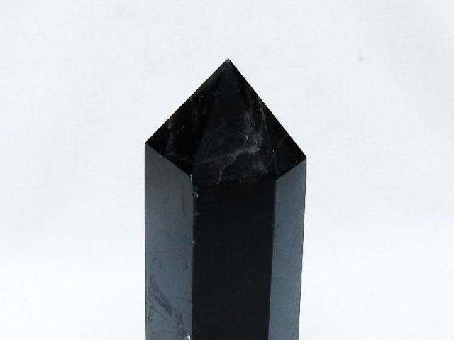 モリオン 純天然 黒水晶 六角柱 [t401-4796]
