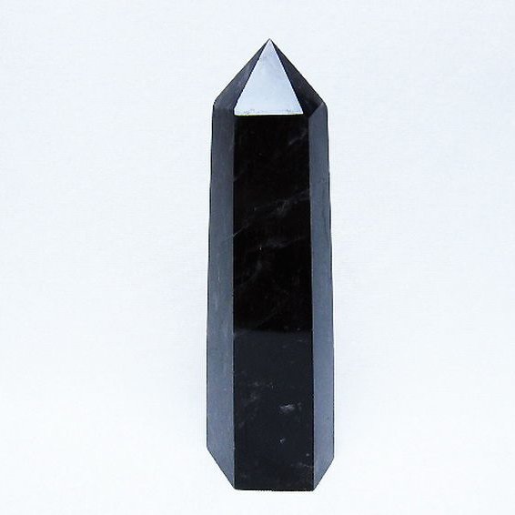 モリオン 純天然 黒水晶 六角柱 [t401-4956]