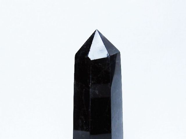 モリオン 純天然 黒水晶 六角柱 [t401-4956]