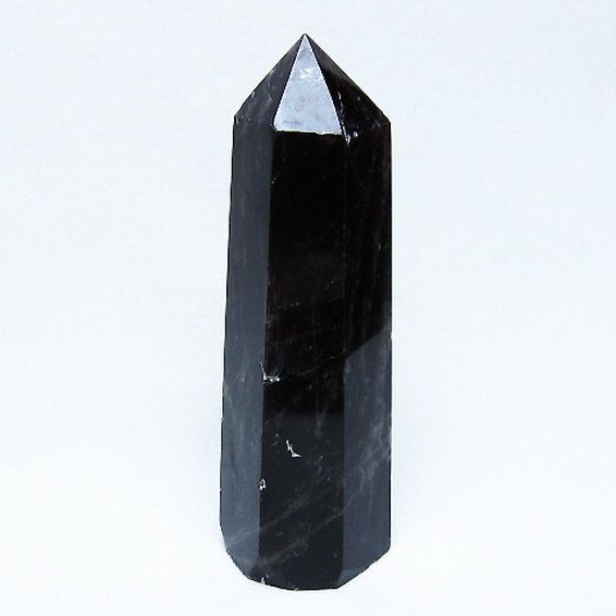 モリオン 純天然 黒水晶 六角柱 [t401-4965]