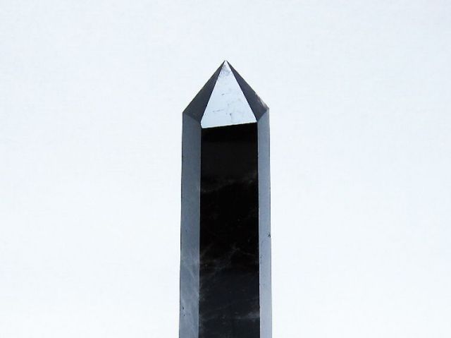 モリオン 純天然 黒水晶 六角柱 [t401-4977]