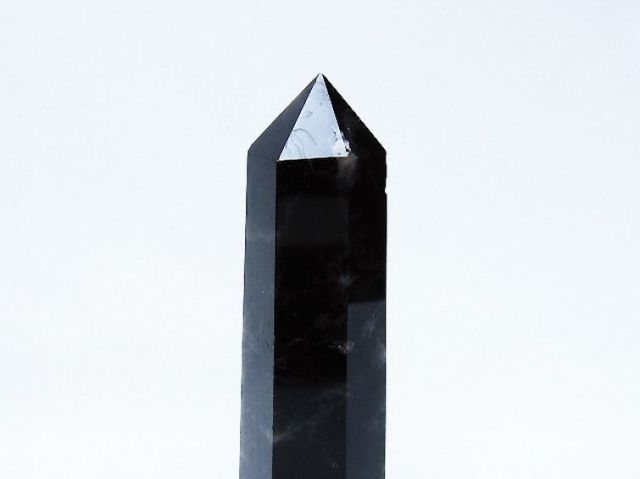 モリオン 純天然 黒水晶 六角柱 [t401-4977]