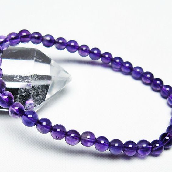 アメジストブレスレット 5mm [T406-3386]
