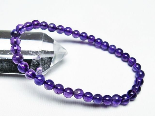 アメジストブレスレット 5mm [T406-3386]