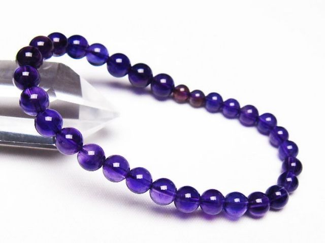 アメジストブレスレット 5mm [T406-3566]