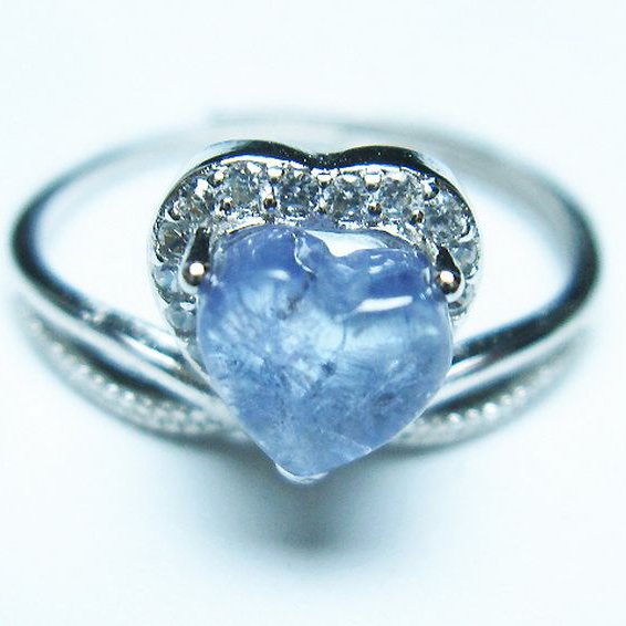 タンザナイトハート指輪(16号)[T417-1232]