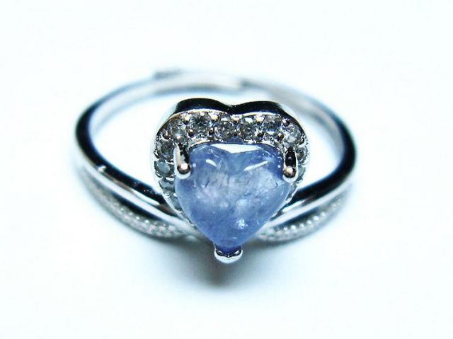 タンザナイトハート指輪(14号)[T417-971]