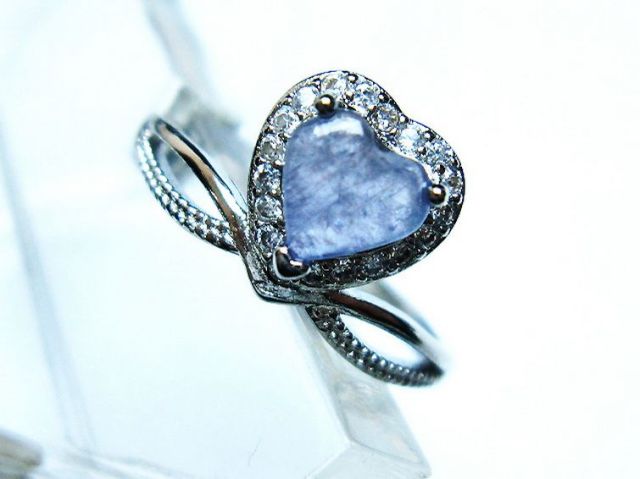 タンザナイトハート指輪(14号)[T417-971]