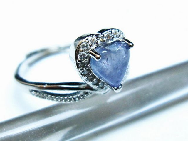 タンザナイトハート指輪(14号)[T417-971]