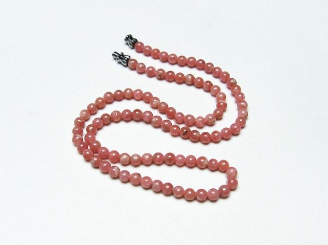 パワーストーン  インカローズ(ロードクロサイト)ネックレス 4mm [T423-1394]1枚目