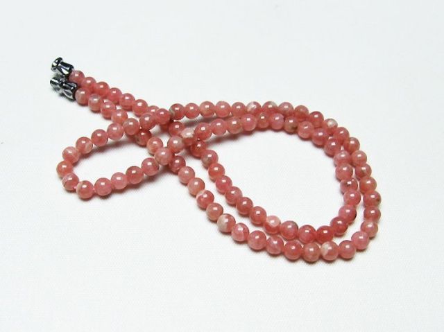 パワーストーン  インカローズ(ロードクロサイト)ネックレス 4mm [T423-1394]2枚目
