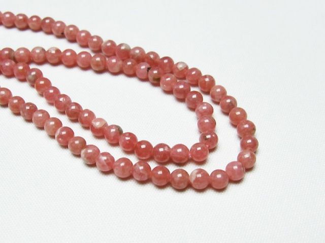 パワーストーン  インカローズ(ロードクロサイト)ネックレス 4mm [T423-1394]3枚目