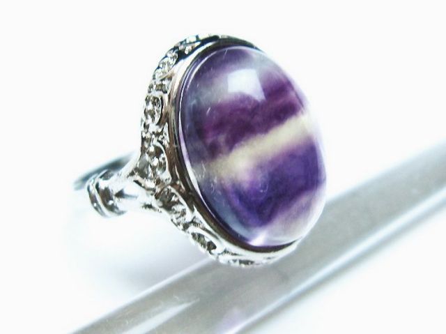 パワーストーン 天然石 フローライト 指輪(13号)[T426-7858]3枚目