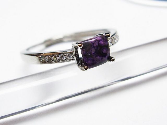 パワーストーン 天然石 スギライト指輪(14号)[T427-4818]