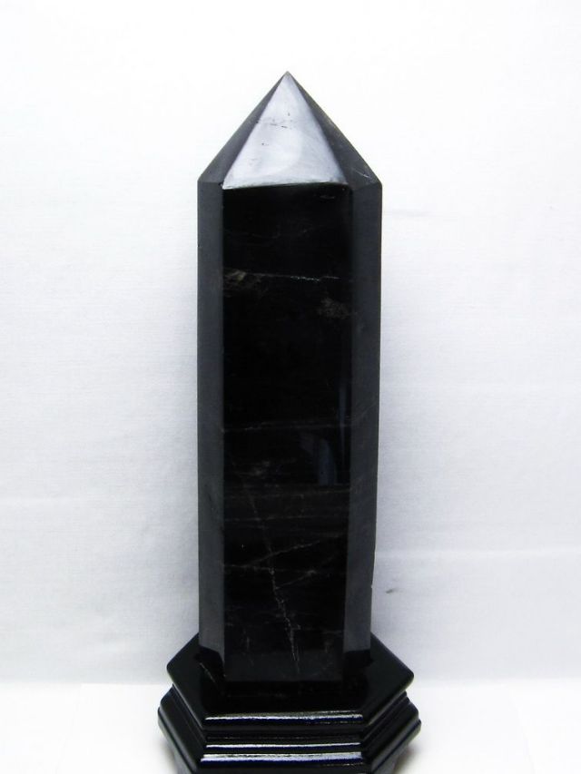 3.3Kgモリオン 純天然 黒水晶 六角柱[T43-7540]