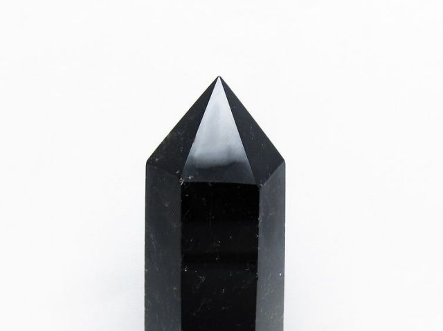 パワーストーン 天然石 モリオン 純天然 黒水晶 六角柱[T43-7806]