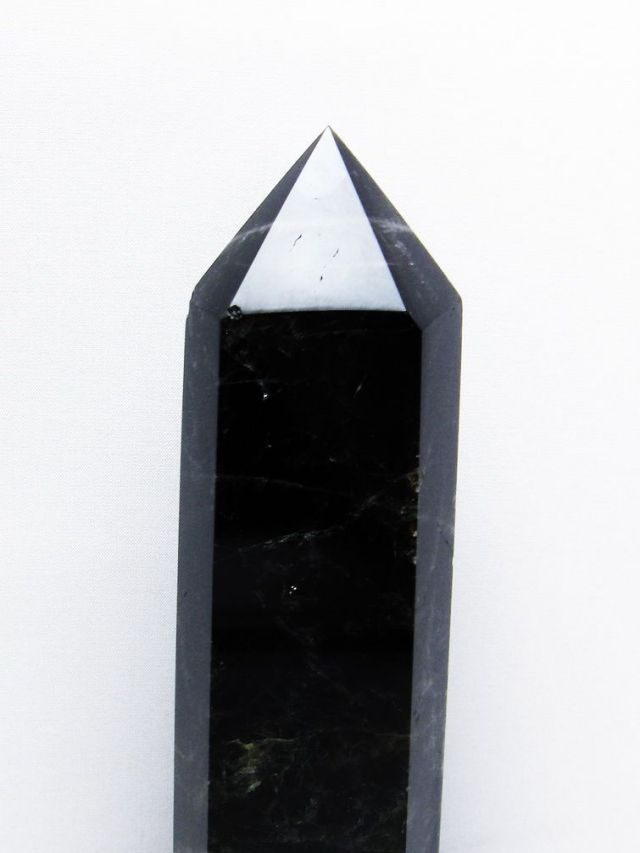 1.1Kgモリオン 純天然 黒水晶 六角柱[T43-7934]